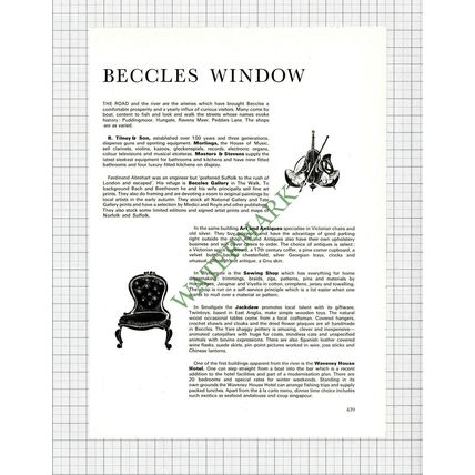 9240) Beccles Suffolk - 1972 Article / Adverts