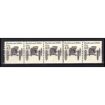 2124 4.9c Buckboard Very Fine MNH Dry Gum PNC 4/5 X0261