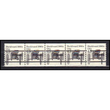 2124a 4.9c Buckboard Very Fine MNH Dry Gum PNC 1/5 Gap 1R X0552