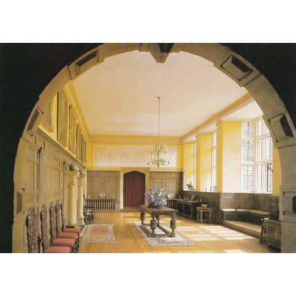 Montacute house great hall Somerset Postcard unused VGC