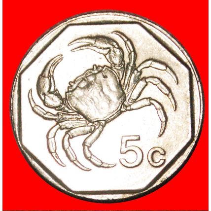 CRAB (1991-2007): MALTA ★ 5 CENTS 1991 MINT LUSTRE! LOW START★NO RESERVE