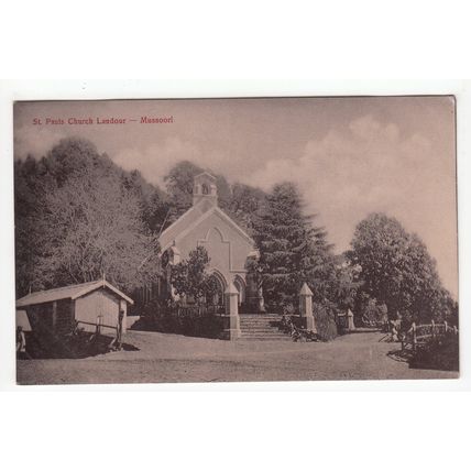 St Paul's Church Landour Mussoori Postcard India