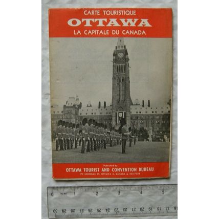 1964 Tourist Map, Ottawa, Canada's National Capital
