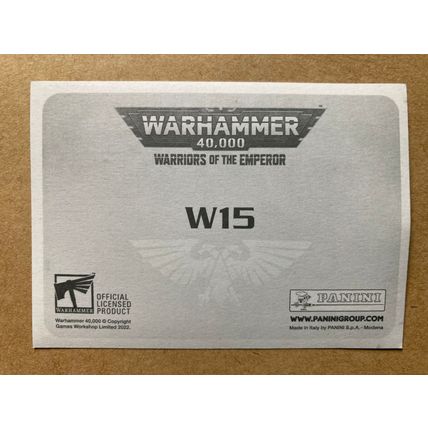 Warhammer 40,000: Warriors of the Emperor Sticker # W15 (A) unused 2022 Panini