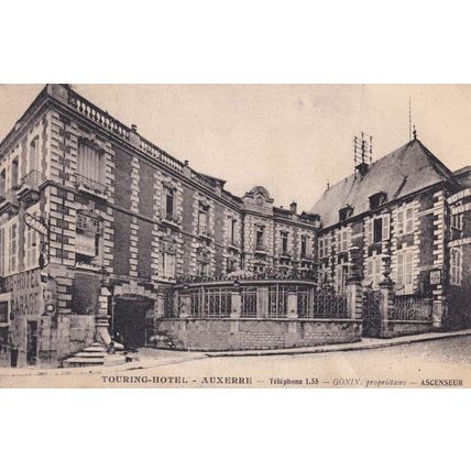 Touring Hotel Auxerre Old Postcard