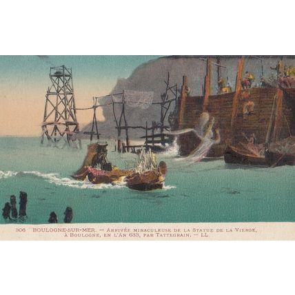 Postcards / Europe / France / Other Boulogne Sur Mer Statue De La Vierge Arrivee