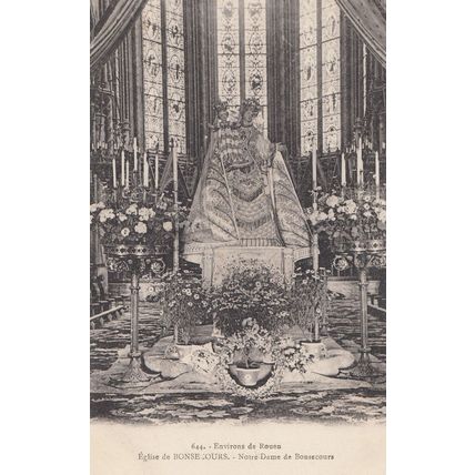 Dunkerque Notre Dames Des Dunes La Vierge Interieure Religious Postcard