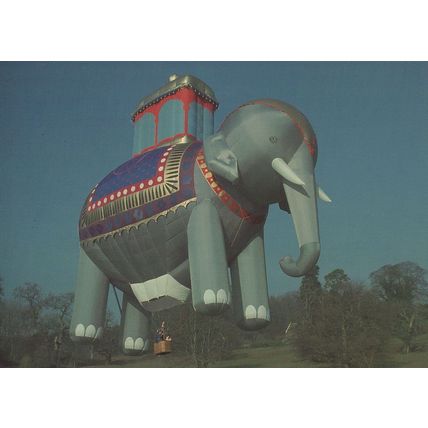 Indian Elephant Giant Bristol Show Hot Air Balloon Postcard