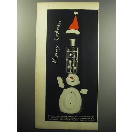 1957 Christmas in July Cologne Advertisement - Merry Coolness