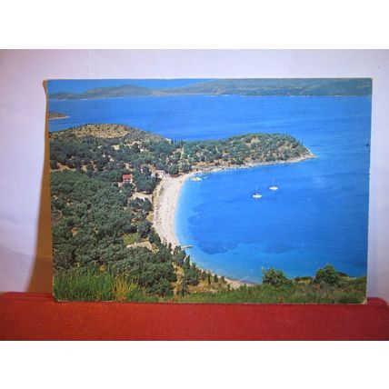 AERIAL VIEW, KEPKYPA, CORFU, GREECE used postcard 1982 pm =