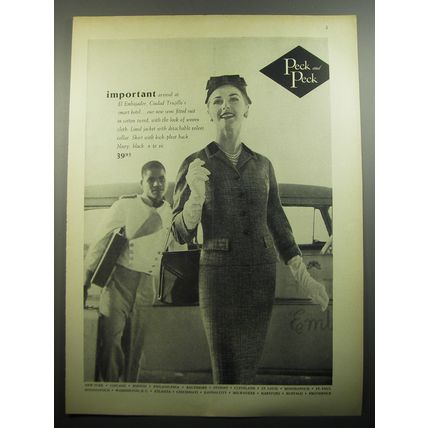 1957 Peck and Peck Suit Ad - Important