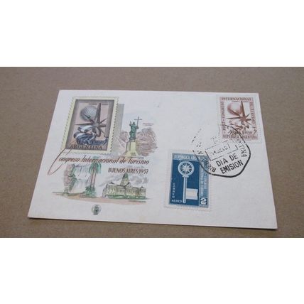 1957 Argentina FDC Cover - International Tourism Congress - N4