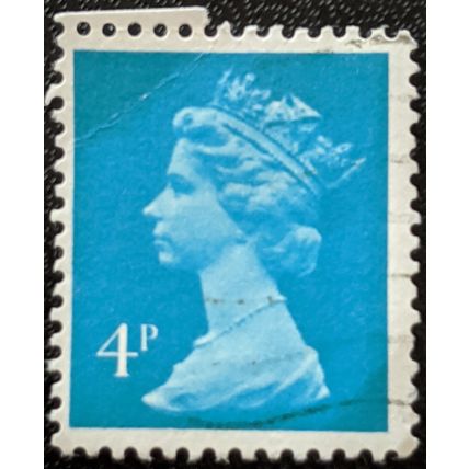 Stamp Great Britain SGX933 1980 4p Queen Elizabeth II Machin 2 bands Used