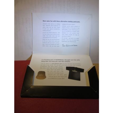 2001, SET OF 5 GUINNESS unused postcards in a card wallet with survey form =