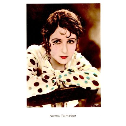 Norma Talmadge Film Actress Hand Coloured Tinted Real Photo Postcard