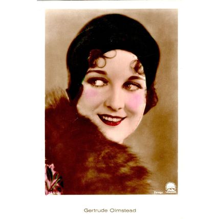 Gertrude Olmstead Film Actress Hand Coloured Tinted Real Photo Postcard