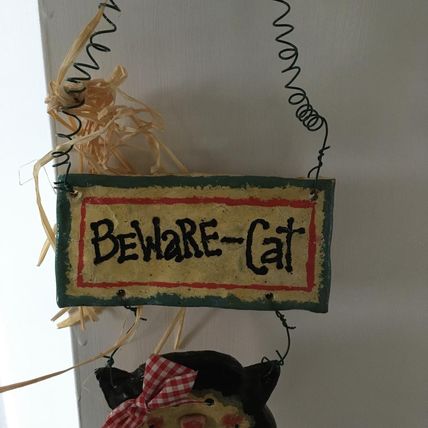 BEWARE - CAT DOOR HANGER