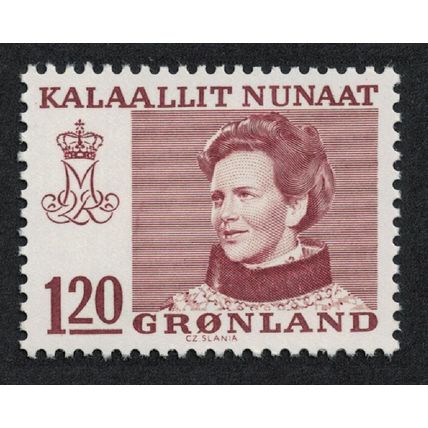 Greenland Queen Margrethe 120 ore Brown 1978 MNH SG#101 MI#107