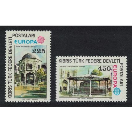 Turkish Cyprus Monuments Mosque Europa 2v 1978 MNH SG#63-64