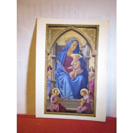 "THE VIRGIN AND CHILD" painting by RAPHAEL, unused postcard National Gallery =