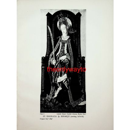 St Engracia,, Bermejo & Portrait Of Young Man, Coello, Book Illustration, 1946