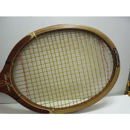 Vintage Grantsport Rod Laver Wooden Tennis Racket w/Slazenger leather cover