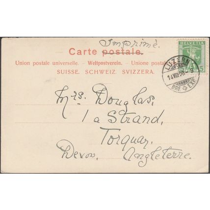 Das Löwendenkmal in Luzern, 1908 - Wehrli AK