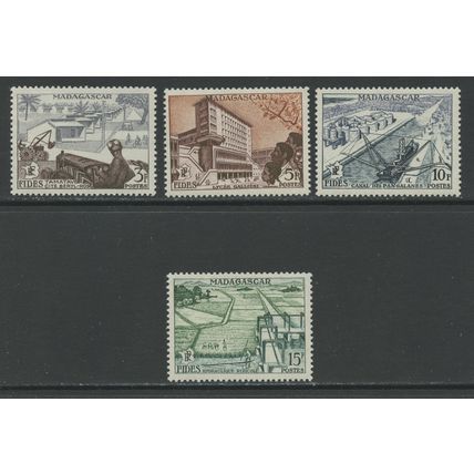 Malagasy (or, Madagascar) 292-295, 1956 FIDES, CD, Mint, VLH (MN014)