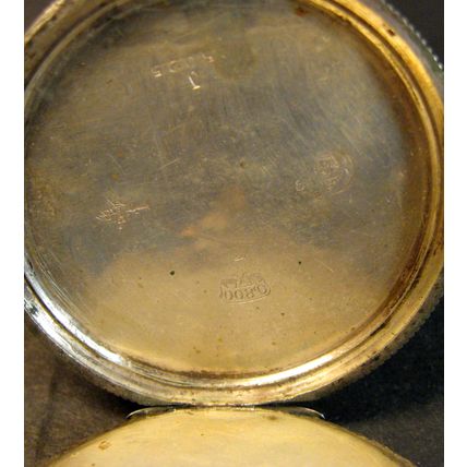 Antique SWISS = AMALPA = Watch Sterling Silver 800 Pocket Watch 15 jewels 1900's