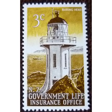 New Zealand 1969 Life Insurance Department 3c Lighthouse mint stamp SGL58