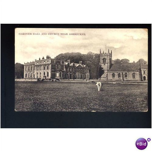 Staffordshire OAKOVER Hall & Church Postcard by Shaw