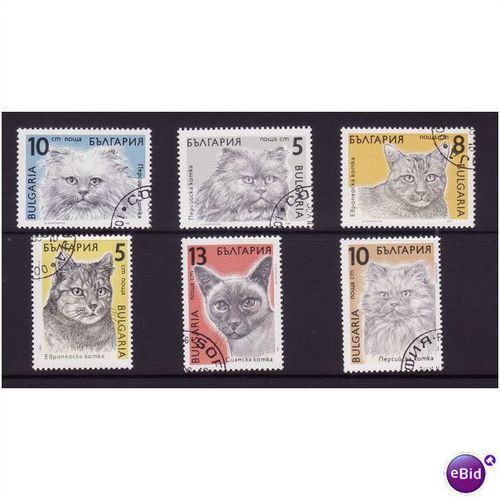 BULGARIA 1989 CATS 6 VALS FINE USED