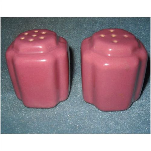 Pair Rosemeade Pottery Salt Pepper Shakers North Dakota