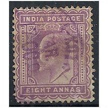 India 1903 SG133 8a Purple Good/Fine Used . . .