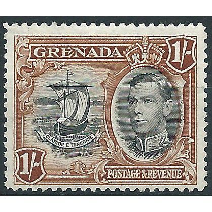 Grenada 1938 SG160 1/- Black & Brown Mounted Mint ....