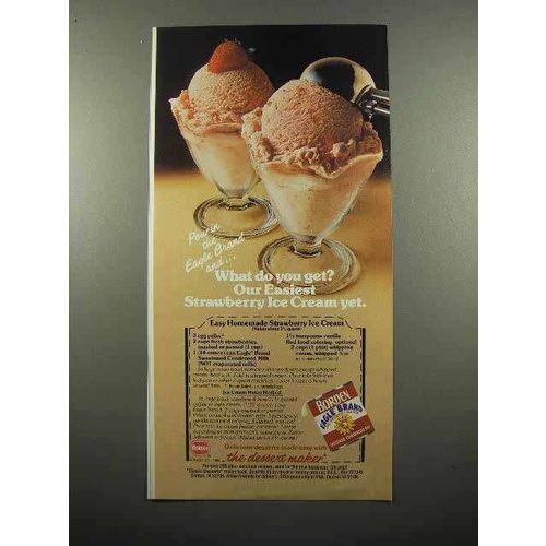 1985 Borden's Eagle Condensed Milk Ad - Ice Cream