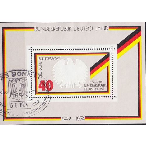 GERMANY BUND [1974] MiNr 0807 Block 10 ( Sonder-O/used )