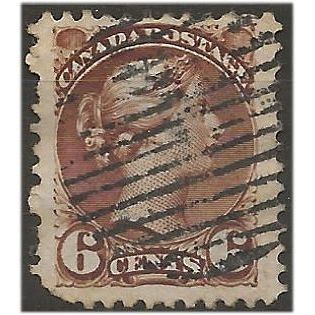Canada 1890 SG108 6c Pale Chestnut Good Used . .. .