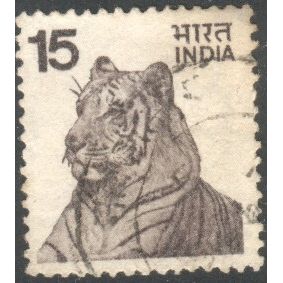 India 1974 - SG 730 - 15p brown - Tiger - used 3