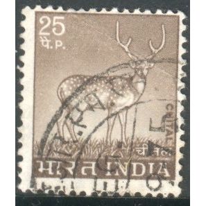 India 1974 - SG 722 - 25p brown - Spotted Deer - used 2