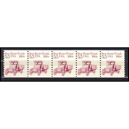2125 5.5c Star Route Truck Fine MNH Dry Gum PNC 1/5 X0416