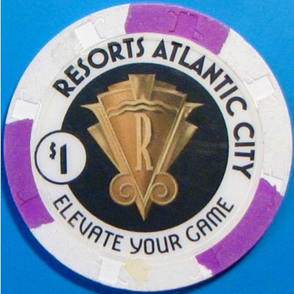 Resorts. $1 Casino Chip. Atlantic City, NJ. T58.
