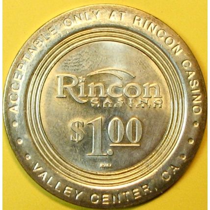 Rincon. $1 Casino Token. Valley Center, CA. P93.