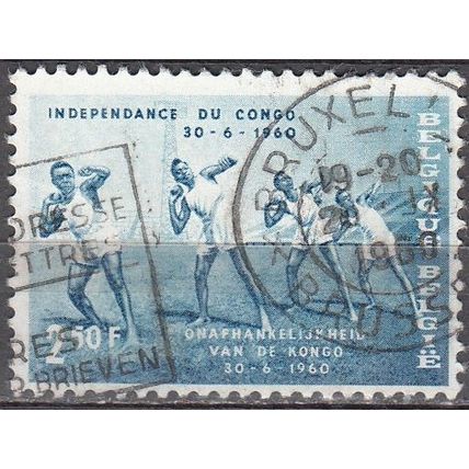 Belgique 1960 Michel 1202 O Cote (2008) 0.25 € Indépendance du Congo Sports