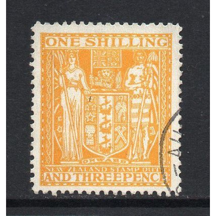 New Zealand - 1940-58 - 1/3 Orange-Yellow (sgF191) Fine Used