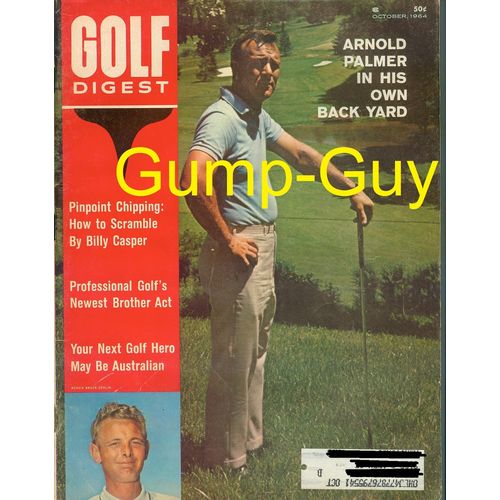 Golf Digest magazine October 1964 Arnold Palmer Pinpoint Chip Backspin Wet Turf