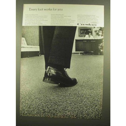 1965 Cyanamid Creslan Acrylic Fiber Ad - Every Foot