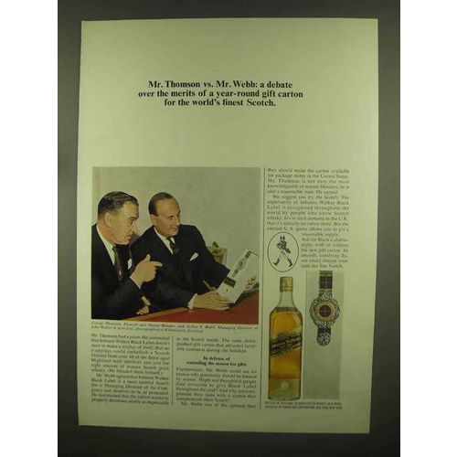 1965 Johnnie Walker Black Label Scotch Ad - A Debate