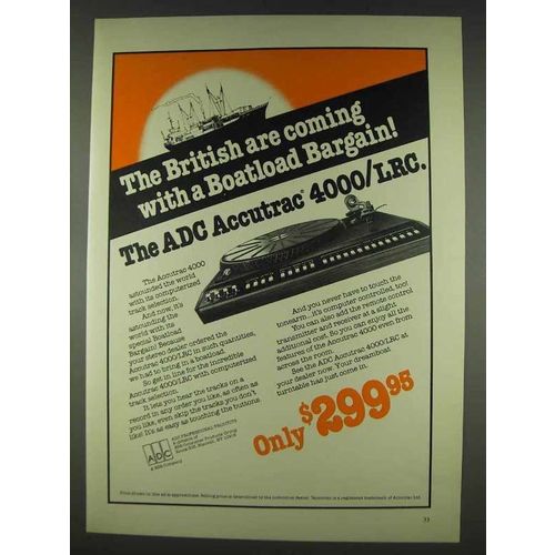 1978 ADC Accutrac 4000/LRC Turntable Ad - British