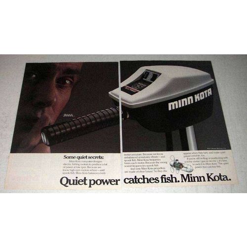 1986 Minn Kota 65 Outboard Motor Ad - Quiet Power